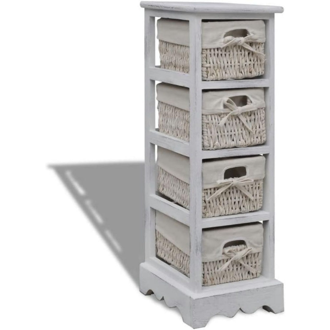 Die Gestaltung von dem Sideboard wird durch Stoff gepraegt