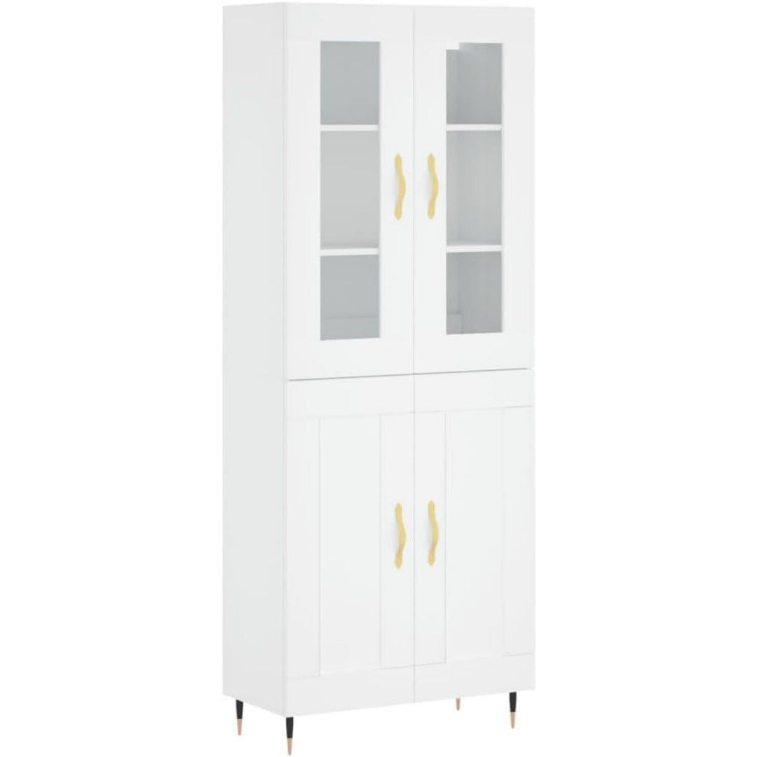 Das Sideboard misst 69.5 x 34 x 180 cm in Weiss