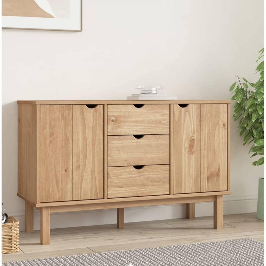Sideboard mit den Massen 113.5 x 43 x 73 cm in Naturbraun
