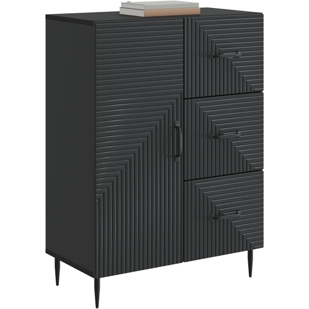 Sideboard mit den Massen 66 x 34.5 x 89.5 cm in Schwarz