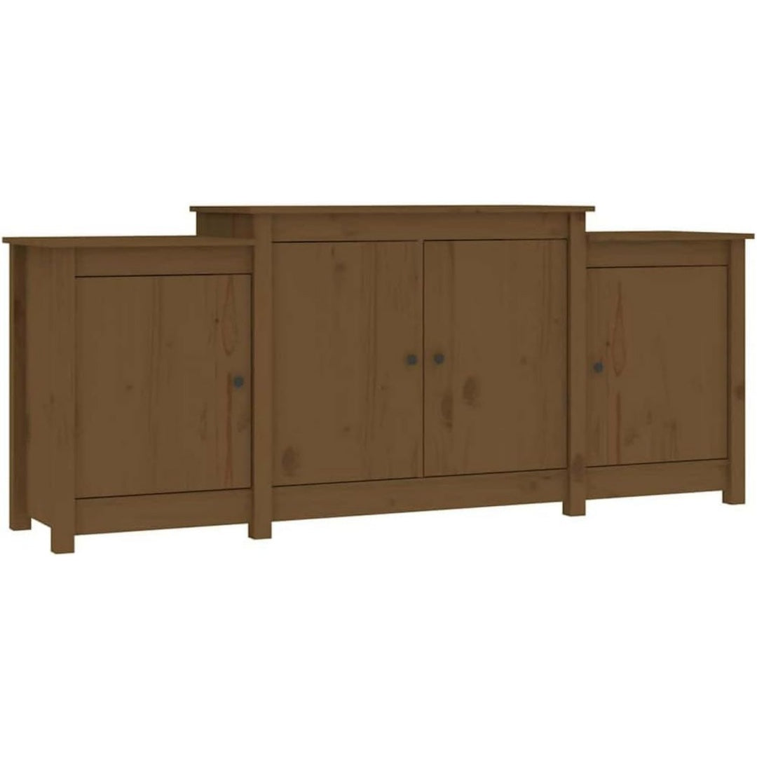 Sideboard aus Massivholz und Kiefernholz mit Wandmontage