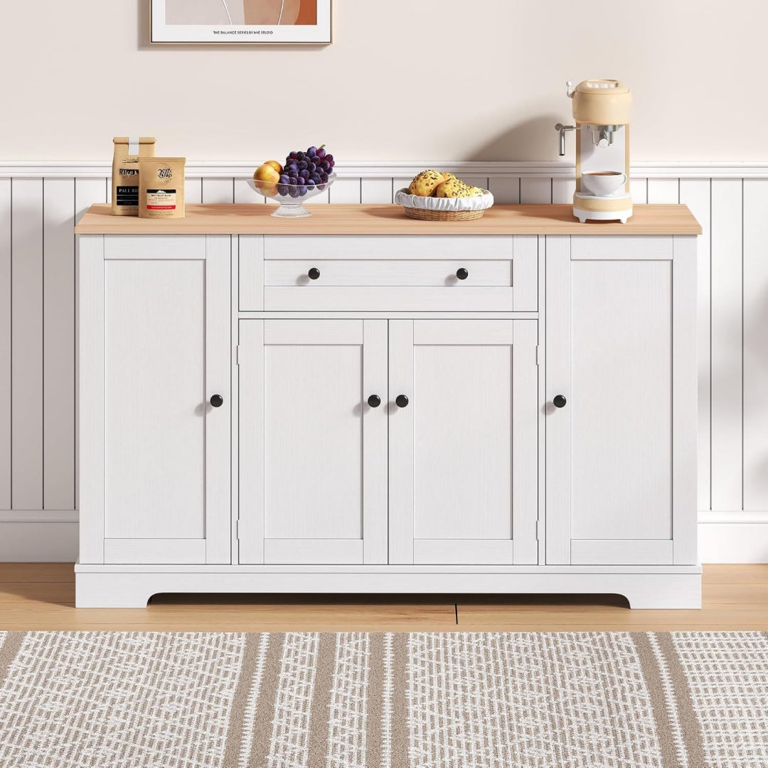 Sideboard mit Hoehenverstellung, Schubladen und verstellbaren Ablagen