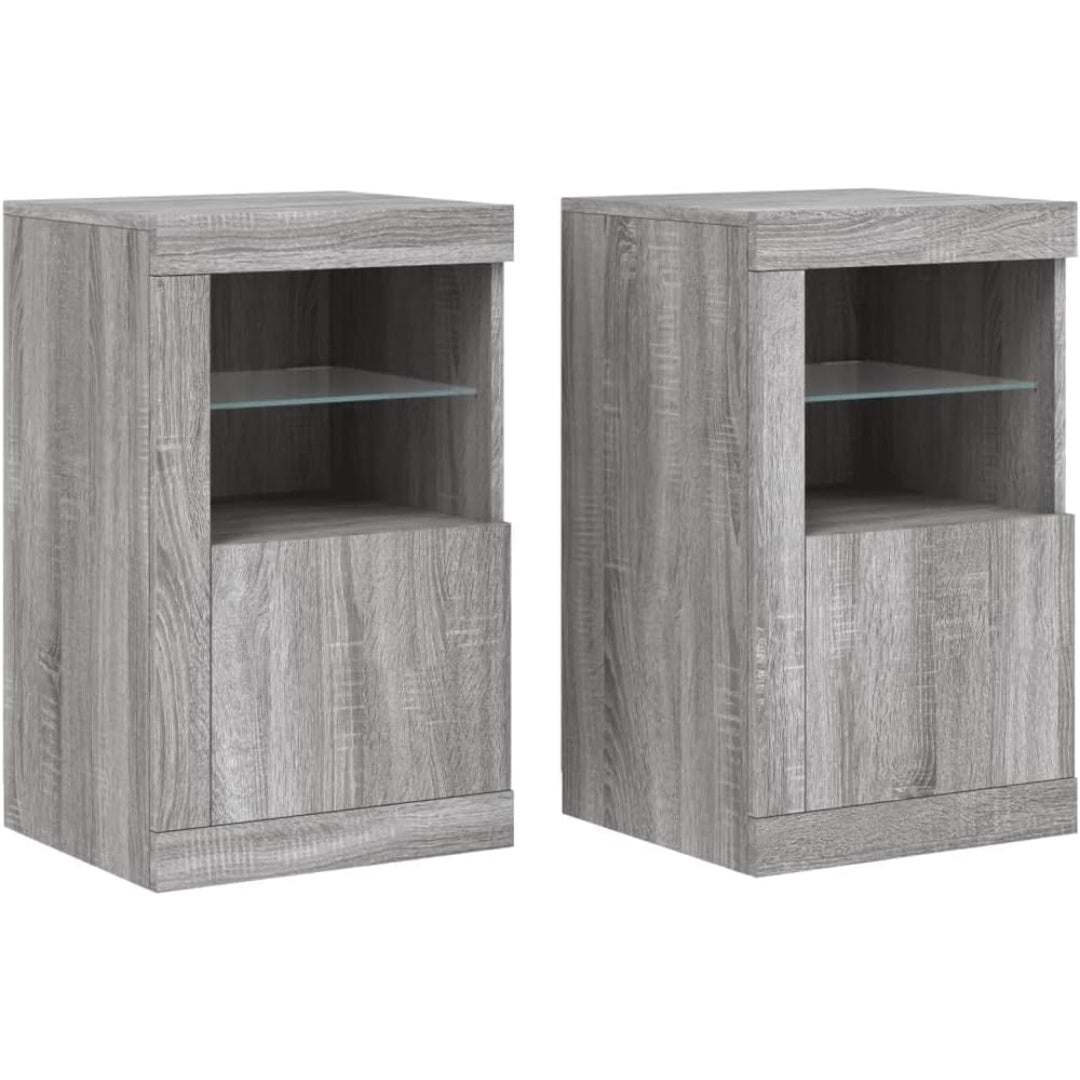 Sideboard verbindet Glasablagen und LED Beleuchtung