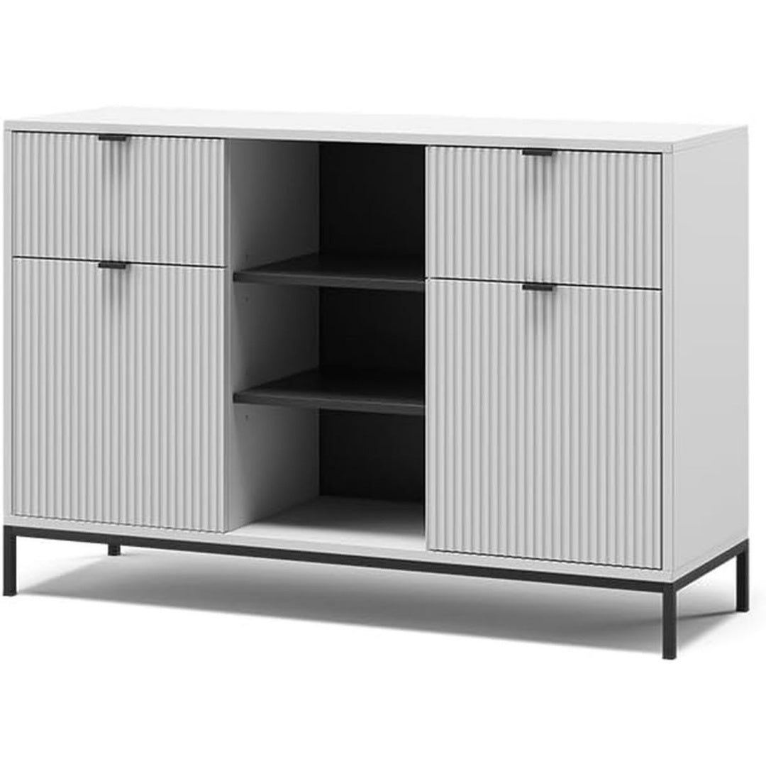 Schubladen praegen das Sideboard aus Metall